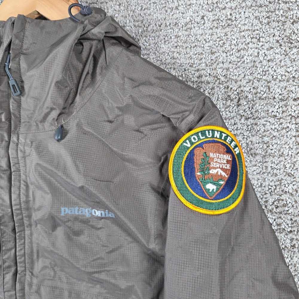 Patagonia Torrentshell H2No Rain Jacket Mens Small Brown National Park Service - Picture 2 of 12